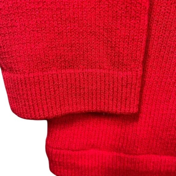St. John red knit long-sleeve top size US M - Picture 5 of 8